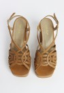 Bukela Medina Platform Heel Sandal Cognac Leather thumbnail