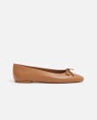 FLATTERED BODIL LEATHER BALLERINA COGNAC thumbnail