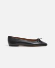 Flattered Bodil Leather Ballerina Black  thumbnail