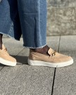 Unisa Finday Slip On Loafer Suede Leather Beige thumbnail