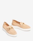 Unisa Finday Slip On Loafer Suede Leather Beige thumbnail