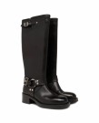 Pavement Tamera Long Biker Boots Black Leather  thumbnail