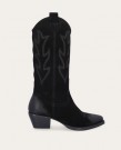 Billi Bi A13615 Western Embroidered Boots Black Suede Leather thumbnail