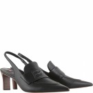 Hogl 7-10 6820 Black Leather Slingback Pumps  thumbnail