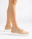 Unisa Finday Slip On Loafer Suede Leather Beige thumbnail