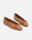 FLATTERED BODIL LEATHER BALLERINA COGNAC thumbnail