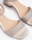 Unisa Kirk Heel Sparkly Sandal Platino thumbnail