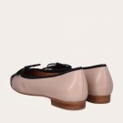 Billi Bi A6021 Ballerina Beige Nappa Leather With Black Patent Toe thumbnail