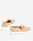 Unisa Finday Slip On Loafer Suede Leather Beige thumbnail