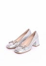 Bukela Olivia Big Buckle Pumps Silver thumbnail