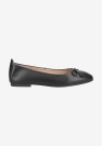 Unisa Basmi Square Toe Ballerina Black Leather thumbnail