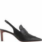 Hogl 7-10 6820 Black Leather Slingback Pumps  thumbnail