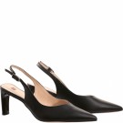 Hogl 7-10 6800 Black Leather Slingback Pumps thumbnail