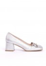 Bukela Olivia Big Buckle Pumps Silver thumbnail