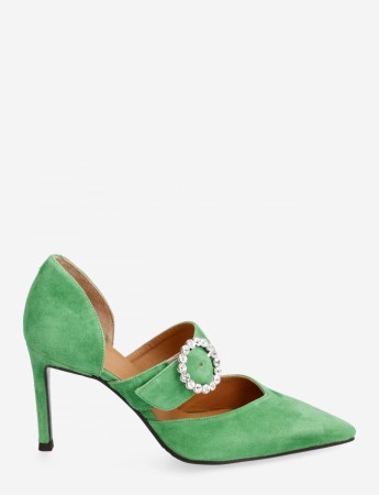 Billi Bi Pumps med strass A4613 Grass Green